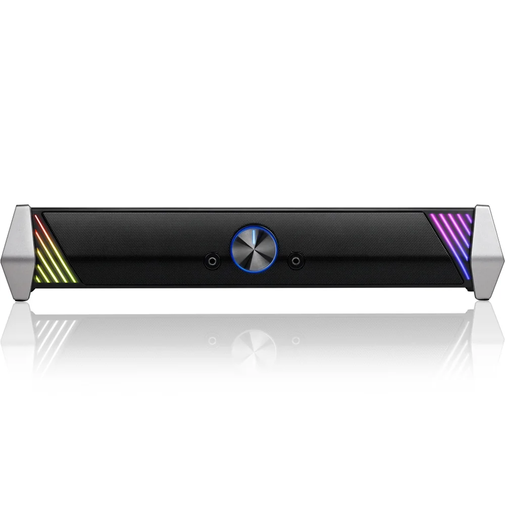 브리츠 컴퓨터 스피커 사운드바 게이밍 PC 프리미엄 RGB LED 2채널