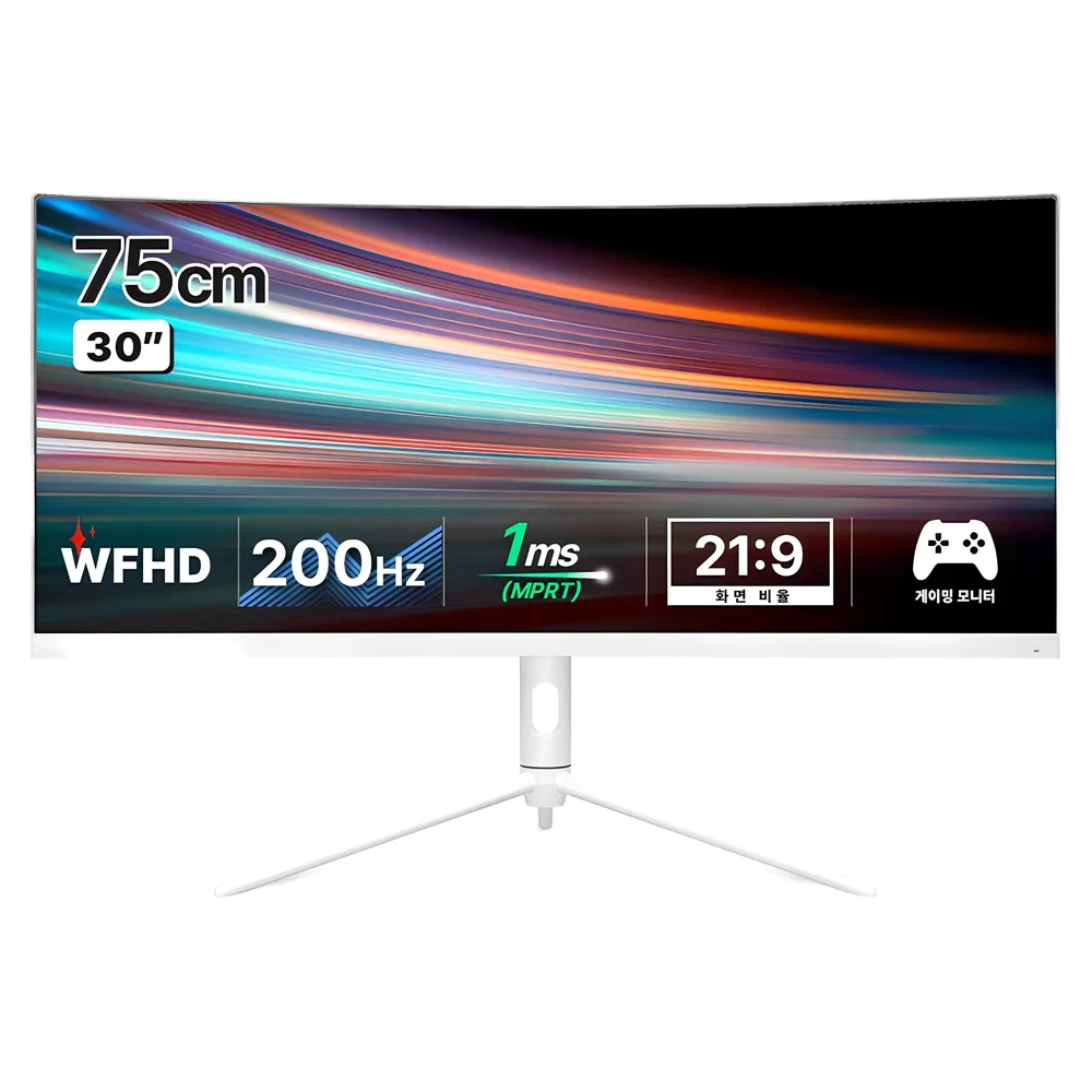 한성컴퓨터 WFHD 울트라 와이드 200Hz 게이밍 모니터, 75cm,