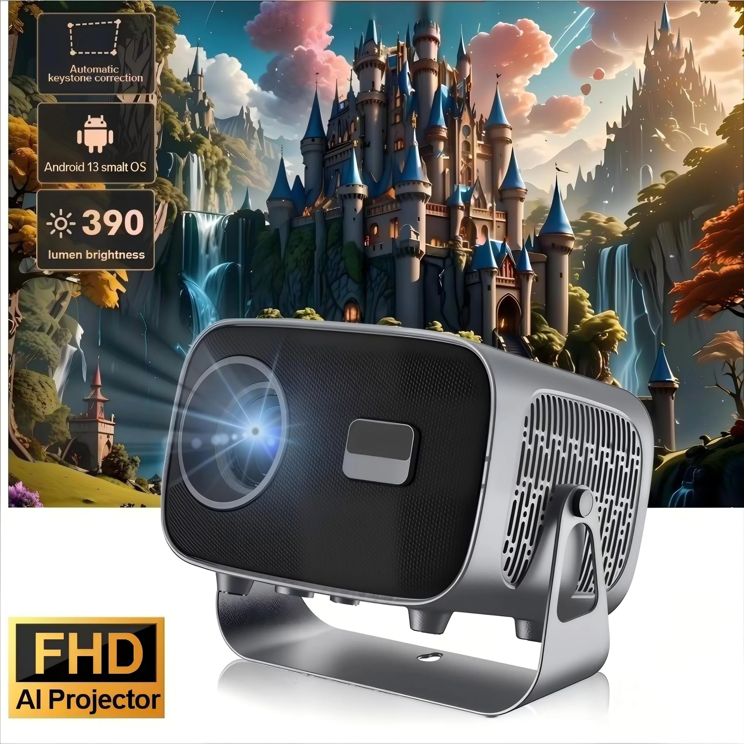 TOPRIO 빔프로젝터 4K 영상 입력 지원 WiFi6 블루투스5.0 초