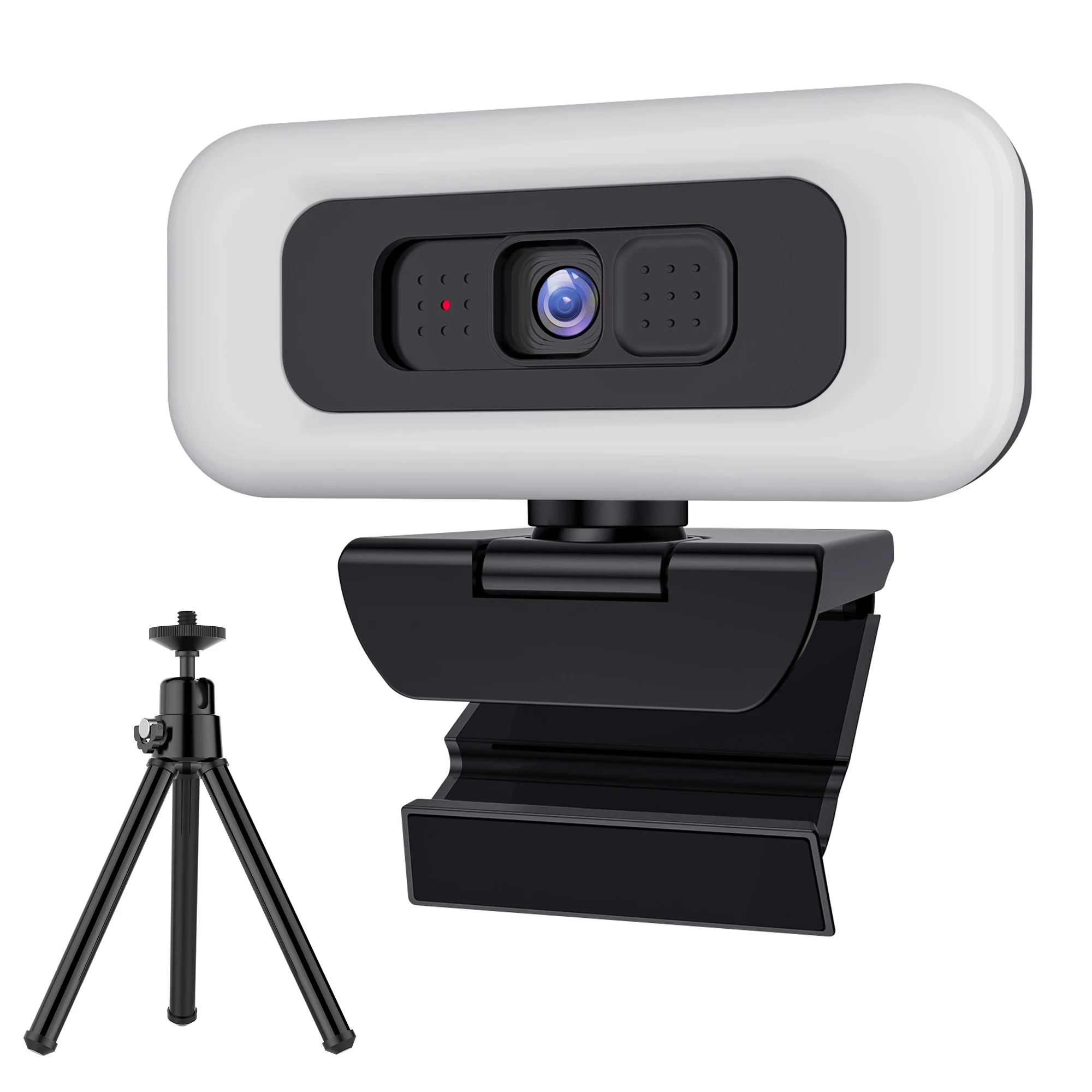 RUNDX 4K 웹캠 마이크내장 방송용 수업용 화상카메라 + 삼각대 세트