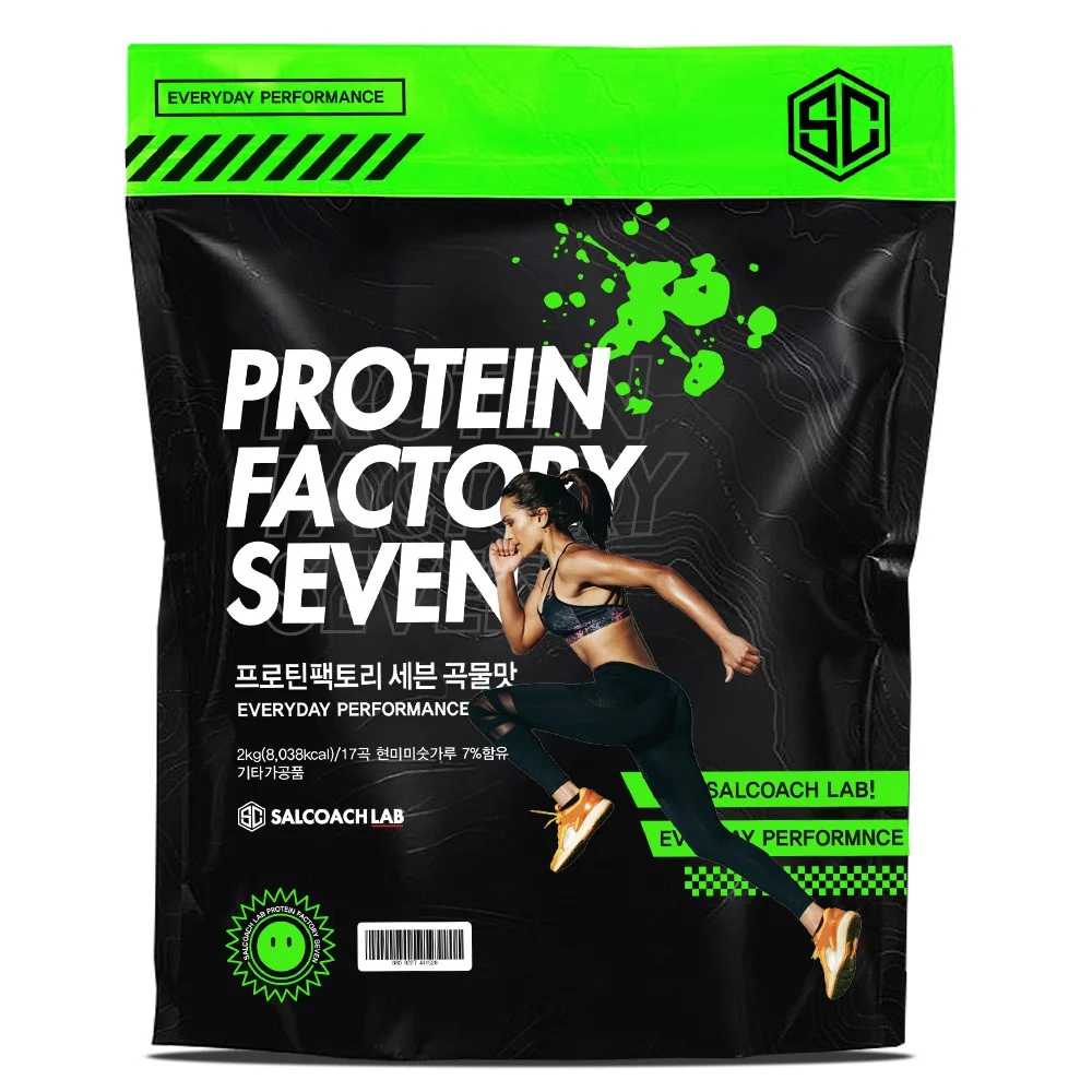 살코치 프로틴팩토리 세븐 헬스 단백질 보충제 곡물맛, 3개, 2kg